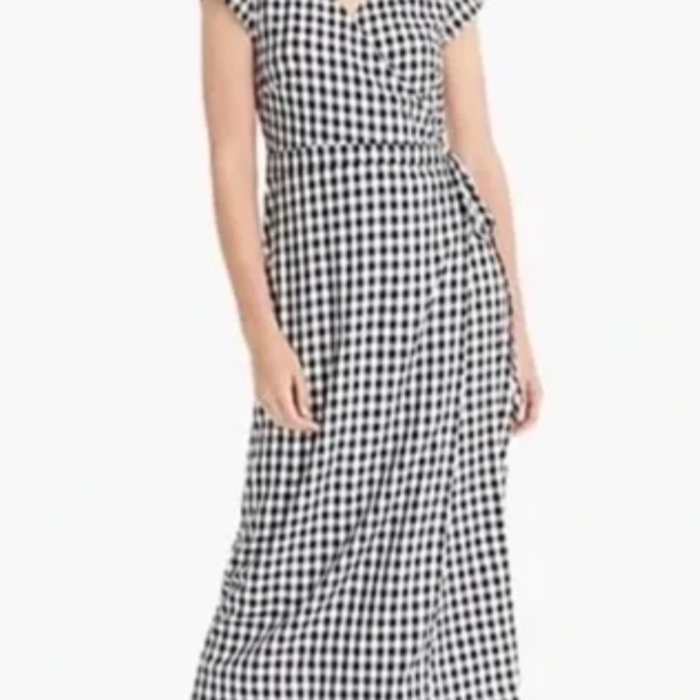 Jcrew Gingham wrap dress